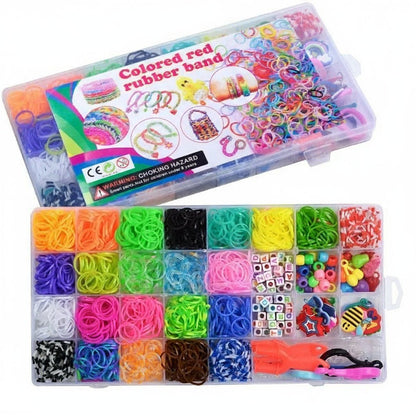 Creative Loom Bands Set - DIY Rainbow Bracelet Making Kit for Kids, Easy Assembly & Educational Fun 1