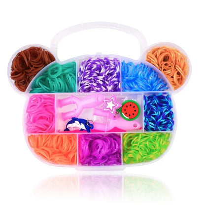 Creative Loom Bands Set - DIY Rainbow Bracelet Making Kit for Kids, Easy Assembly & Educational Fun 10