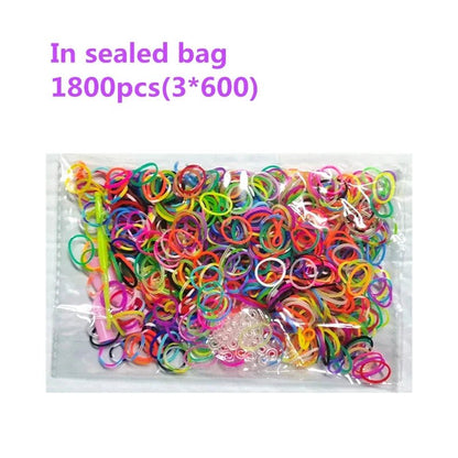 Creative Loom Bands Set - DIY Rainbow Bracelet Making Kit for Kids, Easy Assembly & Educational Fun 11