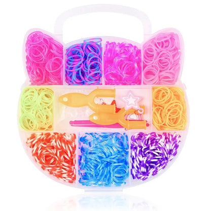 Creative Loom Bands Set - DIY Rainbow Bracelet Making Kit for Kids, Easy Assembly & Educational Fun 12