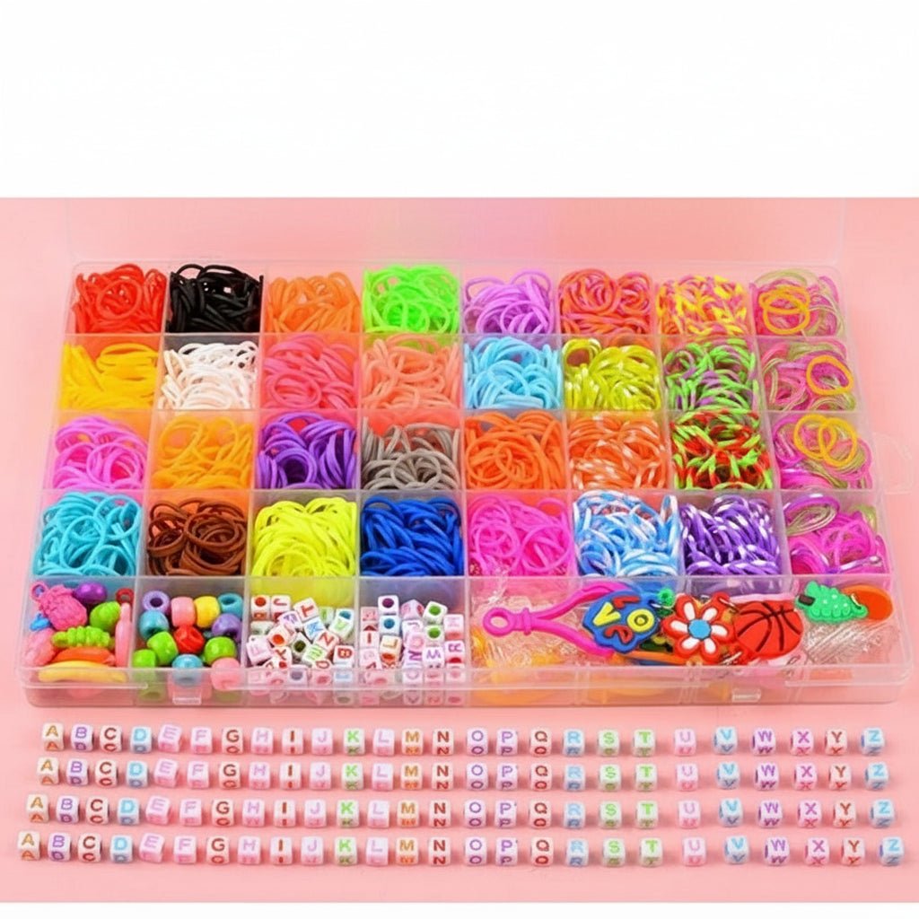 Creative Loom Bands Set - DIY Rainbow Bracelet Making Kit for Kids, Easy Assembly & Educational Fun 2