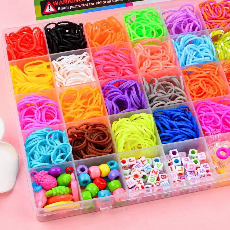 Creative Loom Bands Set - DIY Rainbow Bracelet Making Kit for Kids, Easy Assembly & Educational Fun 3