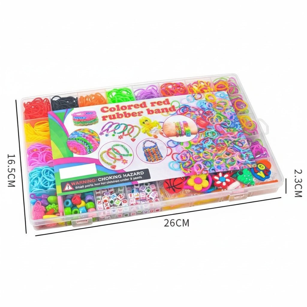 Creative Loom Bands Set - DIY Rainbow Bracelet Making Kit for Kids, Easy Assembly & Educational Fun 5