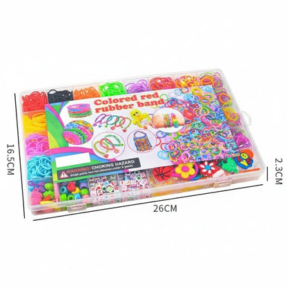 Creative Loom Bands Set - DIY Rainbow Bracelet Making Kit for Kids, Easy Assembly & Educational Fun 5