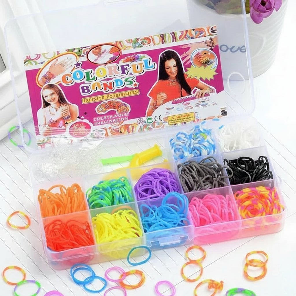Creative Loom Bands Set - DIY Rainbow Bracelet Making Kit for Kids, Easy Assembly & Educational Fun 6