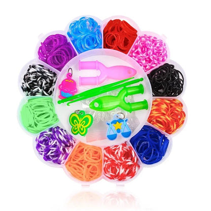 Creative Loom Bands Set - DIY Rainbow Bracelet Making Kit for Kids, Easy Assembly & Educational Fun 7