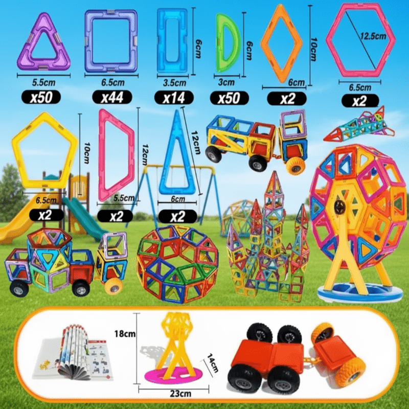 Creative Magnetic Building Blocks Set for Kids - Enhance Imagination & Skills 9