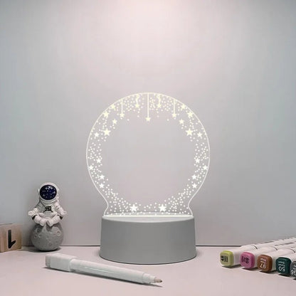 Creative USB Acrylic Message Board Lamp with Warm LED Lights 6