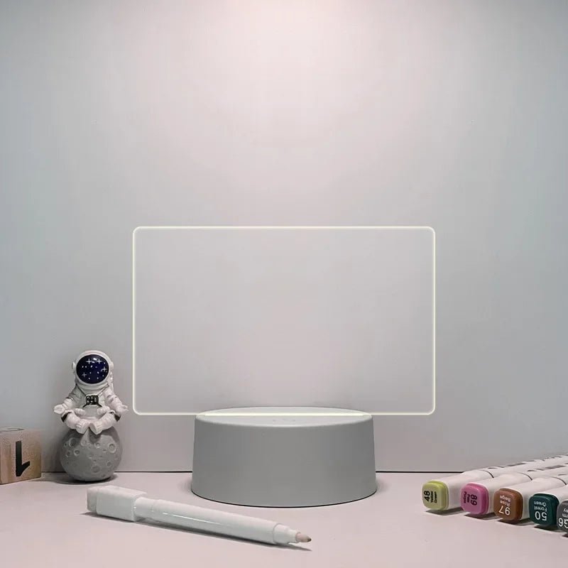 Creative USB Acrylic Message Board Lamp with Warm LED Lights 8