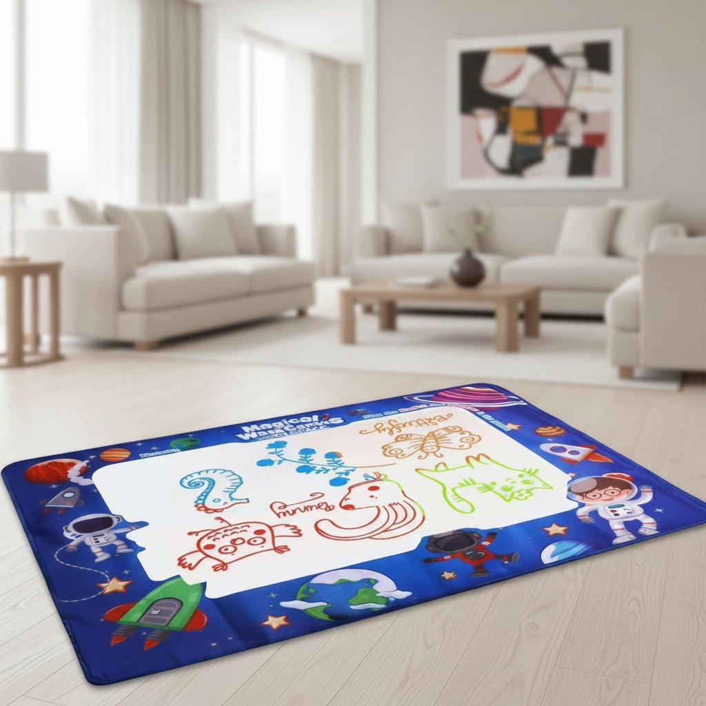 Creative Water Drawing Mat - 100 x 80cm Reusable Fun for Kids with Magic Pen 1
