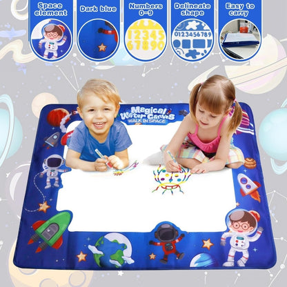 Creative Water Drawing Mat - 100 x 80cm Reusable Fun for Kids with Magic Pen 7