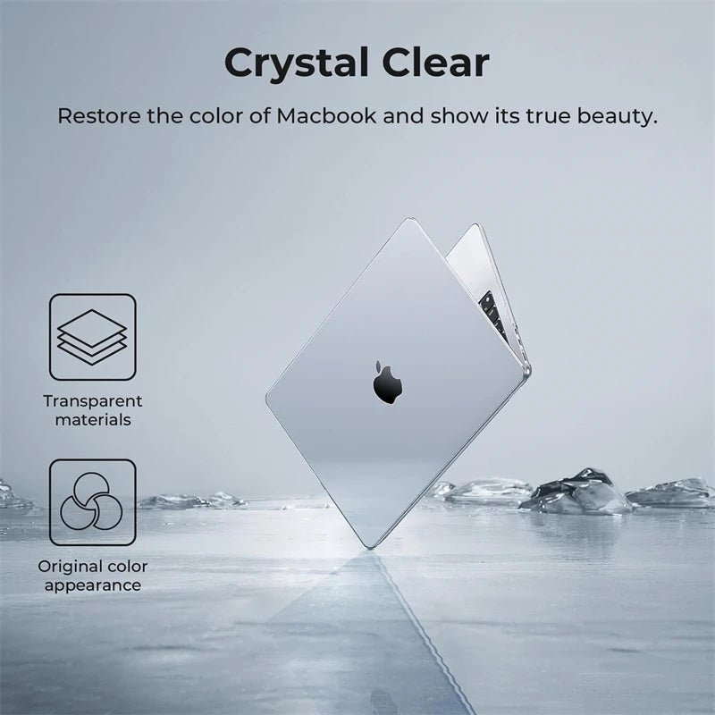 Crystal Clear Laptop Case for MacBook Air & Pro - Durable Hard Protection 3