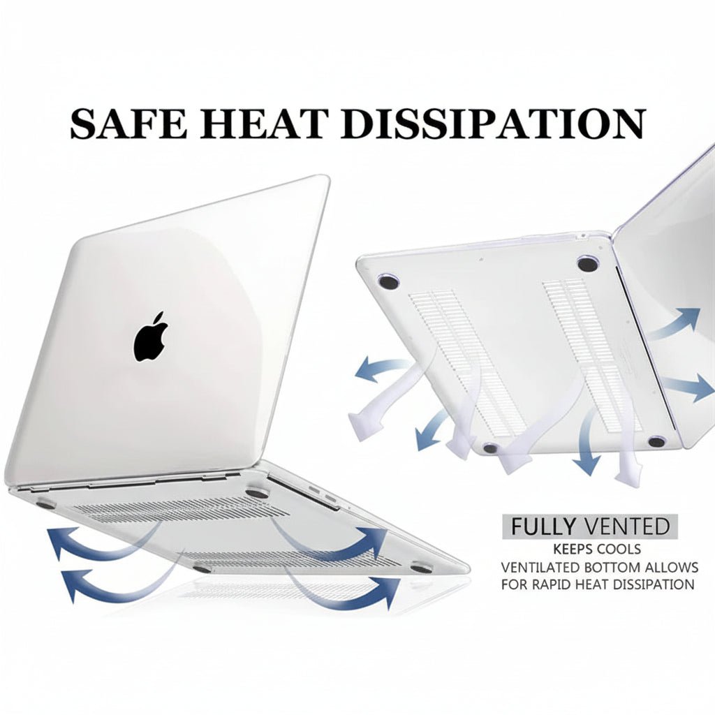 Crystal Clear Laptop Case for MacBook Air & Pro - Durable Hard Protection 5