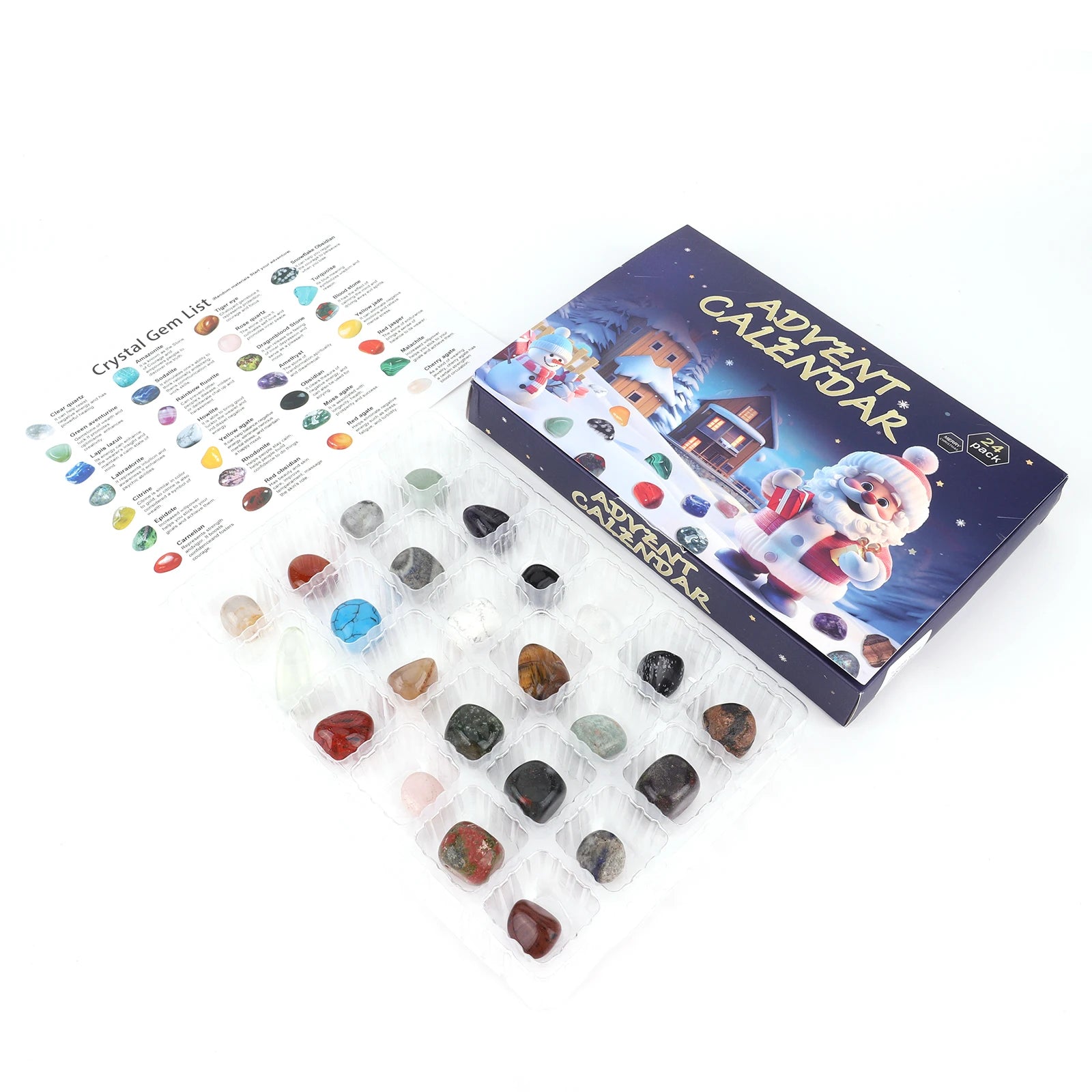 Crystal Discovery Advent Calendar - 24 Days of Gemstone Surprises for Kids, Christmas Countdown Fun 2