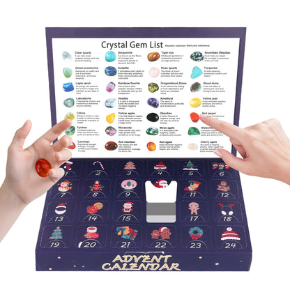 Crystal Discovery Advent Calendar - 24 Days of Gemstone Surprises for Kids, Christmas Countdown Fun 5