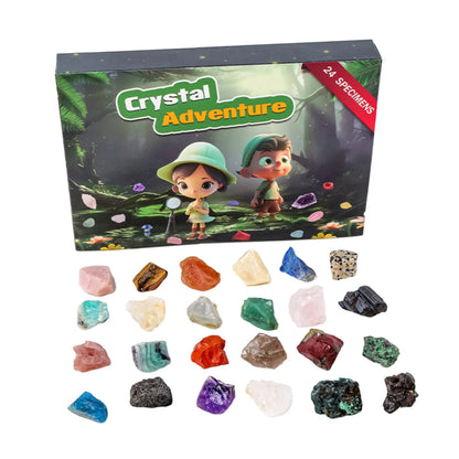 Crystal Gemstones Advent Calendar - 24 Days Christmas Countdown with Unique Crystals 6