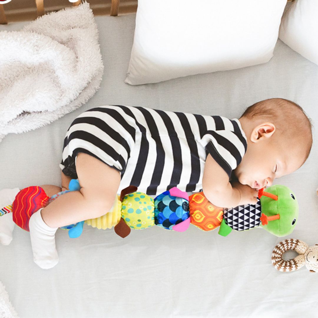 CuddleCaterpillar - Sensory Plush Rattle & Music Toy for Babies, Soft and Safe 0