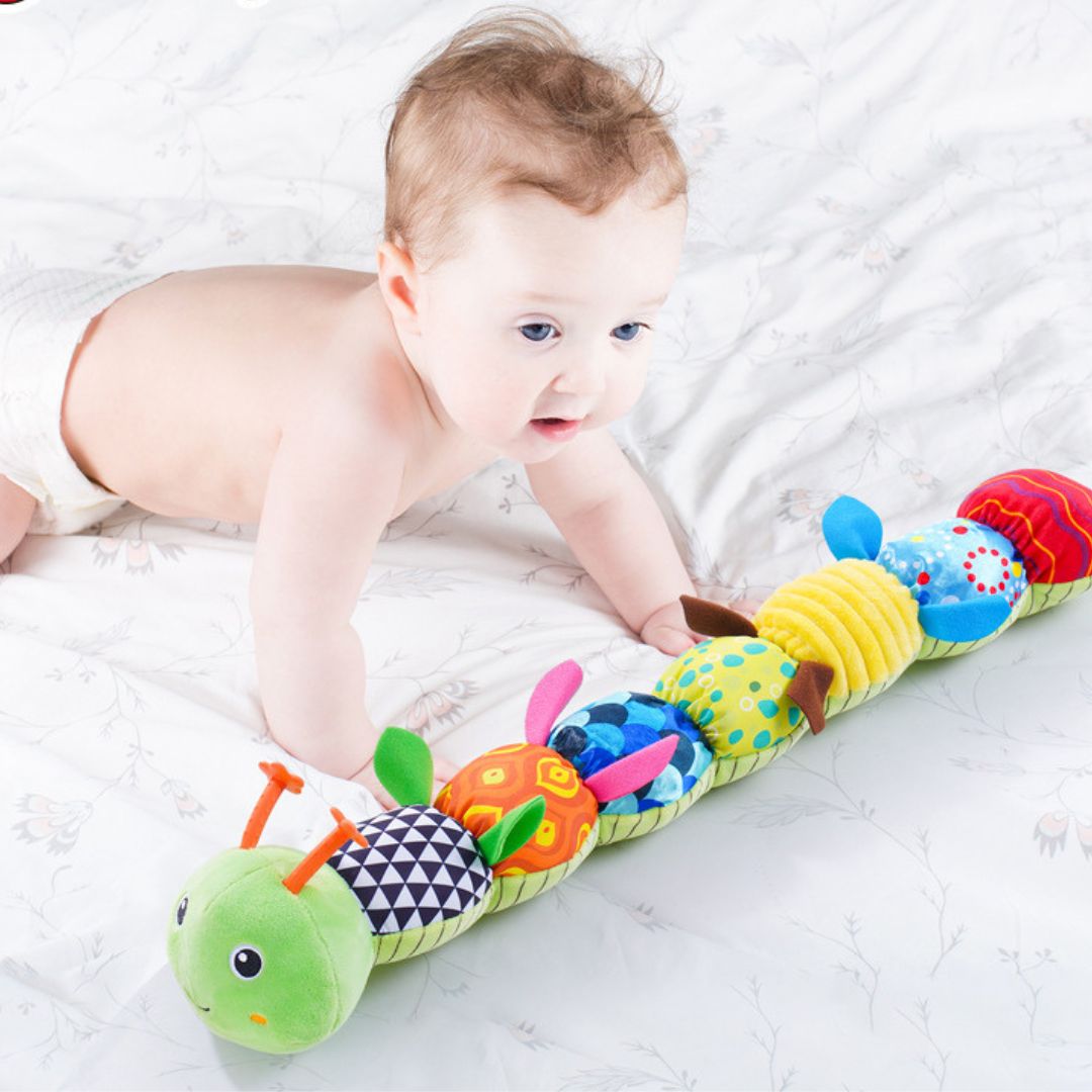 CuddleCaterpillar - Sensory Plush Rattle & Music Toy for Babies, Soft and Safe 4
