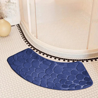Curved Bathroom Mat - Absorbent Non-Slip Bath Rug for Safe Shower Use 7