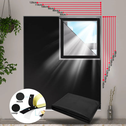 Customizable Blackout Curtain - 100% Light Blocking Portable Window Shades 0