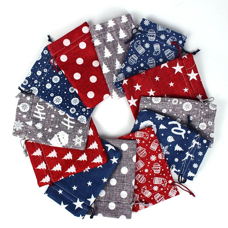 Customizable Jute Gift Bags - 10 Pack Eco-Friendly Drawstring Burlap Bags 1