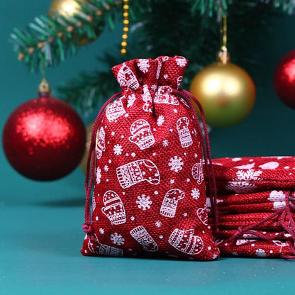 Customizable Jute Gift Bags - 10 Pack Eco-Friendly Drawstring Burlap Bags 20