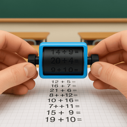Customizable Math Practice Question Maker Roller - Portable Learning Tool for Students 3