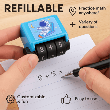 Customizable Math Practice Question Maker Roller - Portable Learning Tool for Students 4