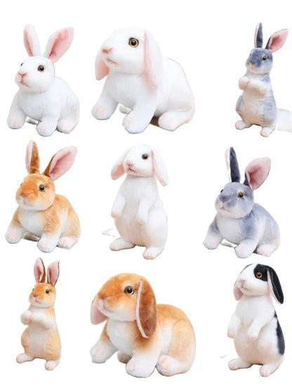 Cute 20cm Plush Rabbit Toy - Realistic Kawaii Stuffed Animal Plushie 1