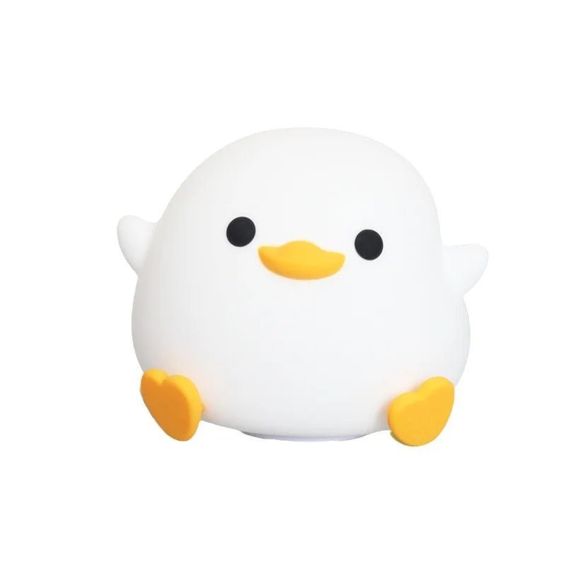 Cute Duck LED Night Light - Touch Sensor Silicone Lamp for Kids, Portable and Safe 5