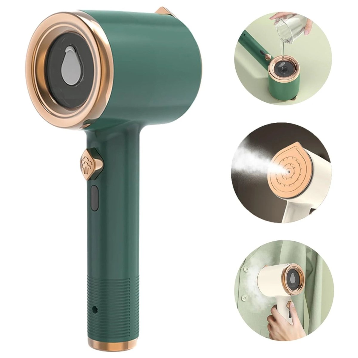 DEWRINKIQ – Portable handheld steamer for textiles with titanium plate & 50ml water tank 0