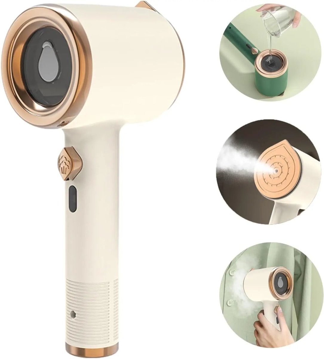 DEWRINKIQ – Portable handheld steamer for textiles with titanium plate & 50ml water tank 4