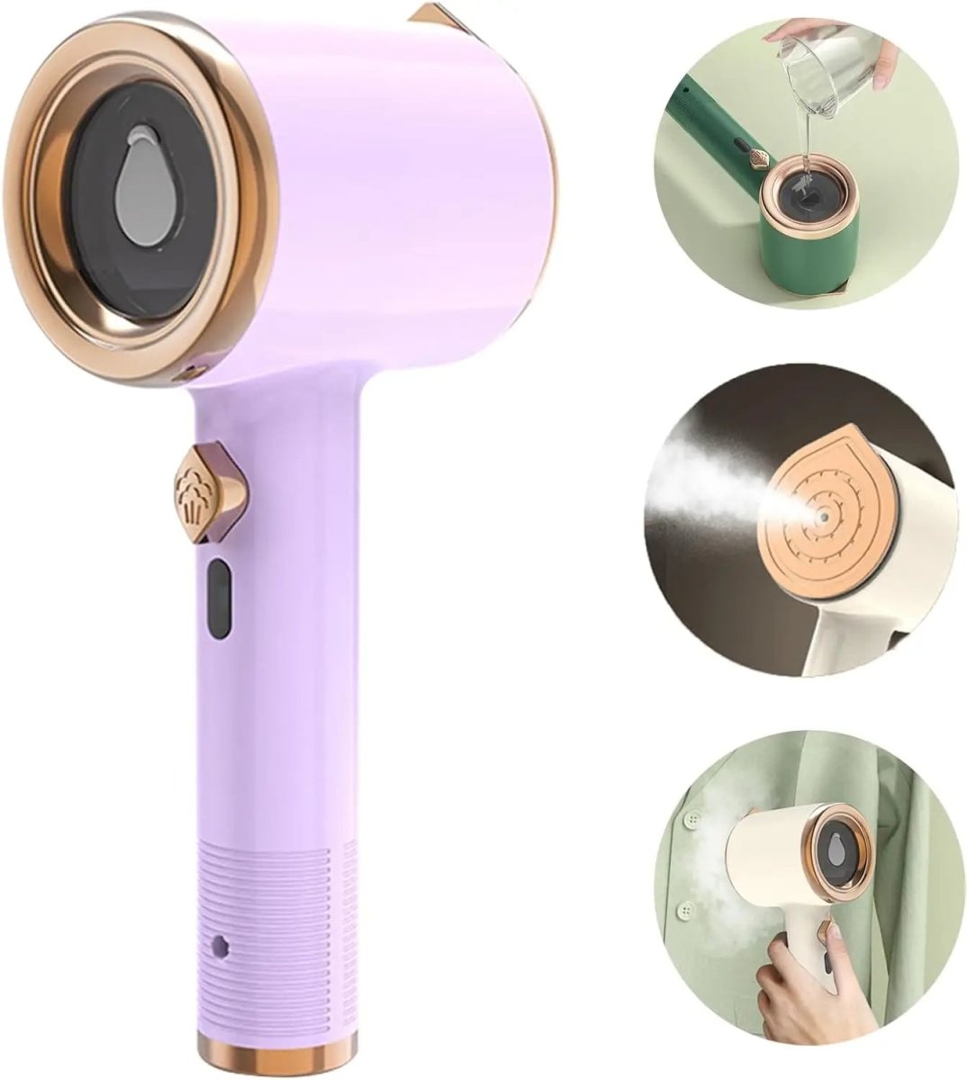 DEWRINKIQ – Portable handheld steamer for textiles with titanium plate & 50ml water tank 5