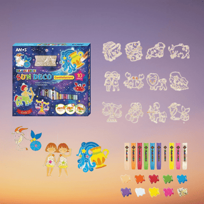 DIY Christmas Glass Painting Set for Kids - 12 Non-Toxic Paints & 8 Ornaments 0