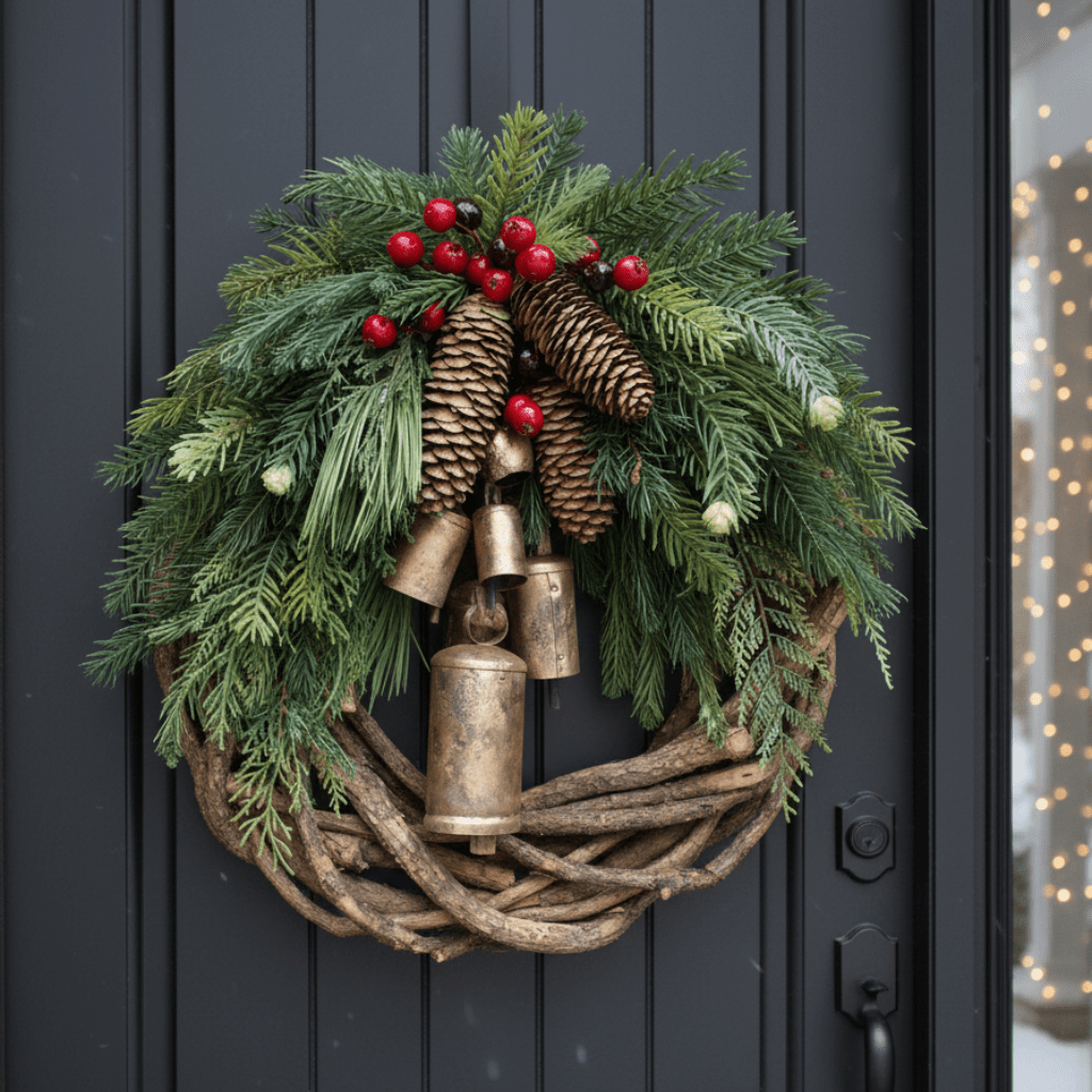 BOHOLUX – Decorative Holiday Wreath with Boho Elements and Natural Textures