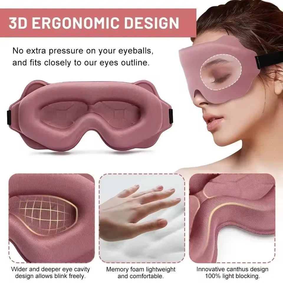 DREAMSHADE – 6D Light-Blocking Memory Foam Sleep Mask for Deep Sleep 4