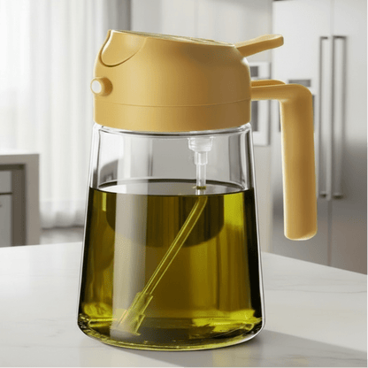 Dark Green Glass Oil Sprayer - 470ML Ergonomic Olive Oil Dispenser for Cooking 9