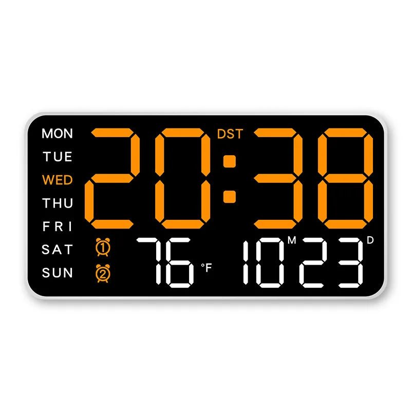 Digital Clock - Electronic Wall Clock with Remote, Dual Alarms & Temperature Display 11