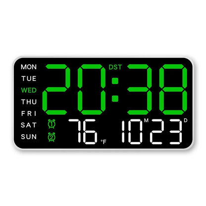 Digital Clock - Electronic Wall Clock with Remote, Dual Alarms & Temperature Display 7