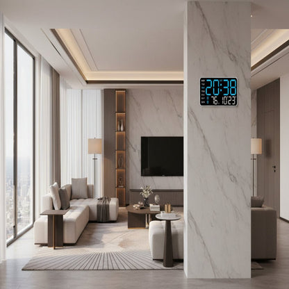 WALLSYNC PRO – Digital Wall Clock with Remote, Dual Alarms & Temperature Display