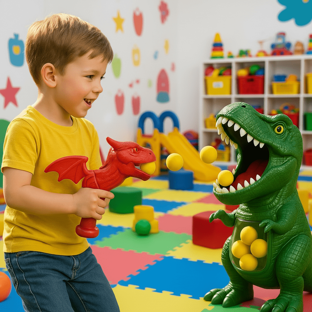 DinoBlast - Dinosaur Shooting Game for Kids with Soft Foam Balls & Target 1
