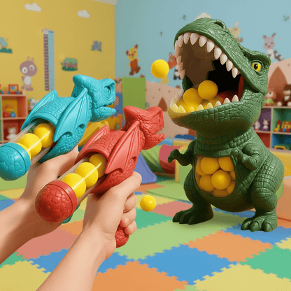 DinoBlast - Dinosaur Shooting Game for Kids with Soft Foam Balls & Target 3