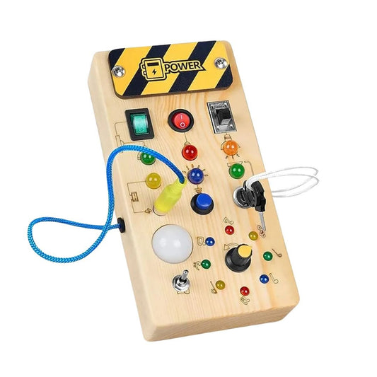 Discovery Play Montessori Busy Board | Develops Fine Motor Skills | Wooden Activity Board for Toddlers | Montessori Sensory Toy 0