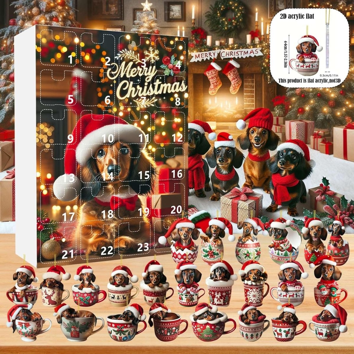 Dog Joy - 24-Day Christmas Advent Calendar with Dachshund Accessories 1