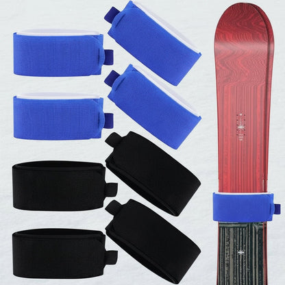 Durable Nylon Ski Straps - 2pcs Adhesive Snowboard Fixing Belts for Easy Transport 1