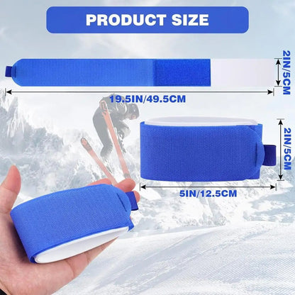 Durable Nylon Ski Straps - 2pcs Adhesive Snowboard Fixing Belts for Easy Transport 3