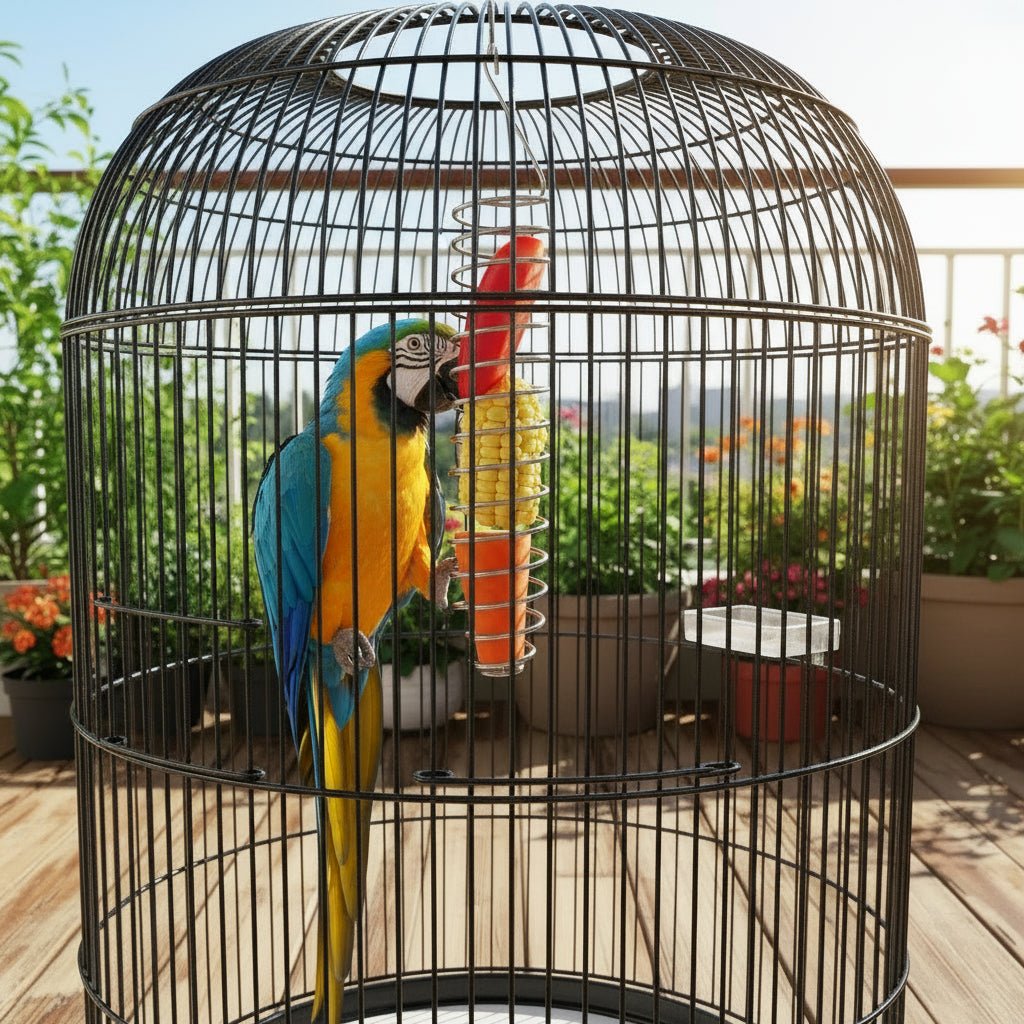 Durable Stainless Steel Parrot Forager Feeder - Spiral Design for Small Pets 3