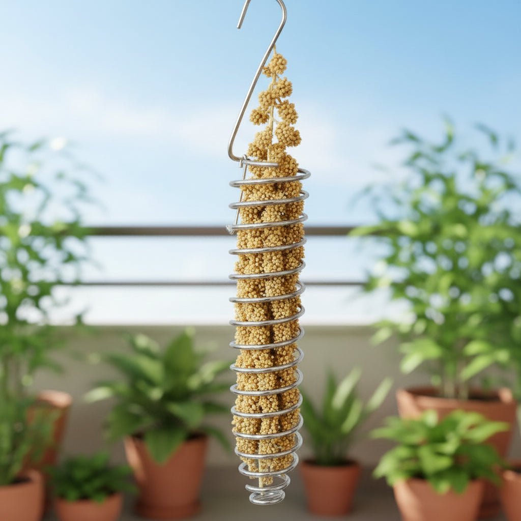 Durable Stainless Steel Parrot Forager Feeder - Spiral Design for Small Pets 6