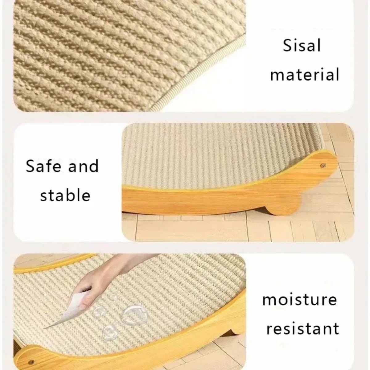 Durable Wooden Cat Scratching Pad & Cozy Multifunctional Sleeping Bed 4
