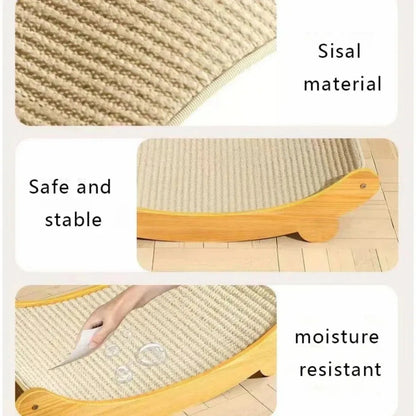 Durable Wooden Cat Scratching Pad & Cozy Multifunctional Sleeping Bed 4